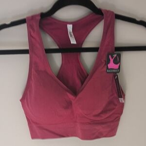 Sofra Women's Maroon Racerback Sports Bra